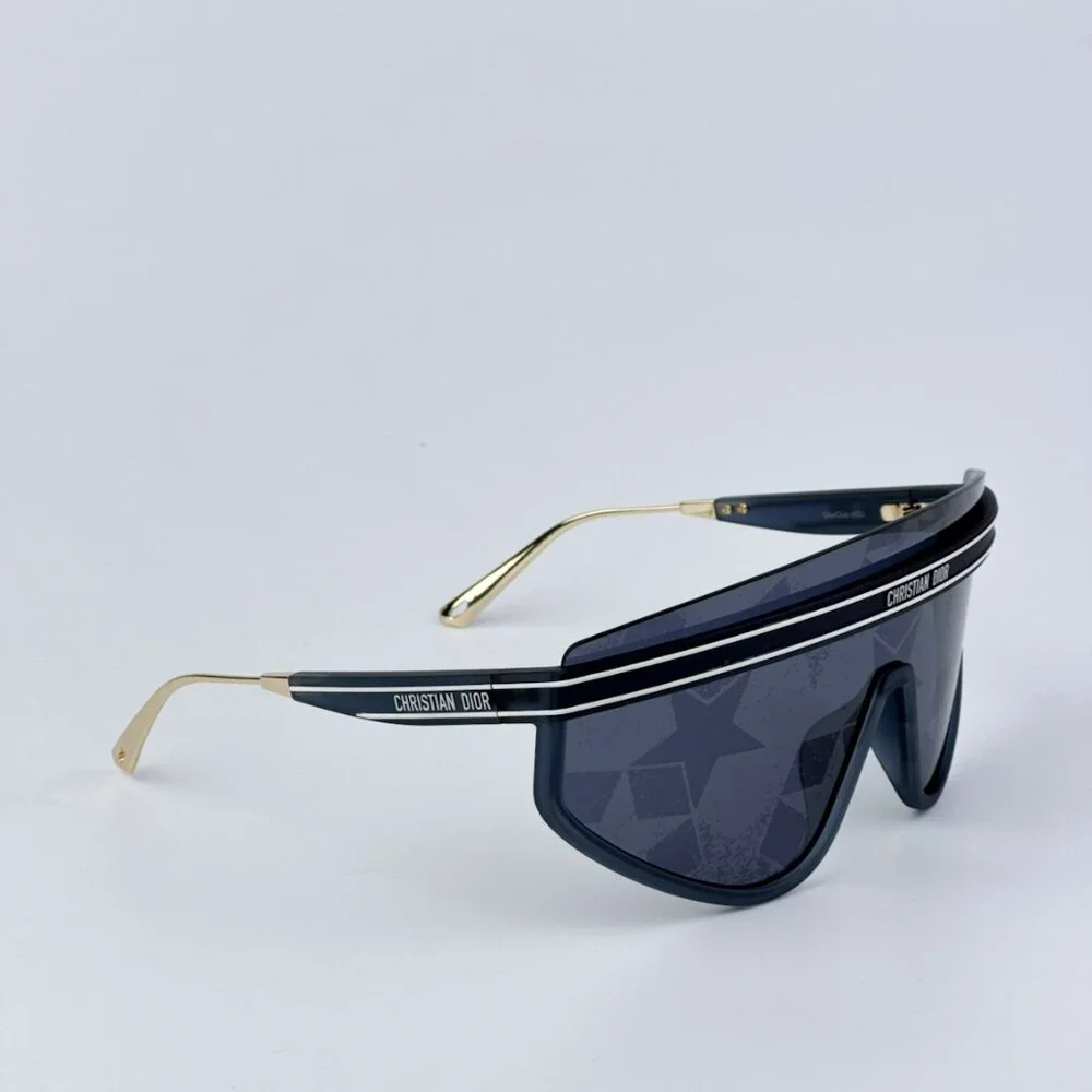 Dior Men BRAND NEW Sunglasses Matte Navy Blue Silver Mask DIORCLUB M2U